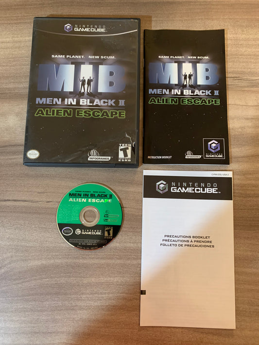 PiXEL-RETRO.COM : NINTENDO GAMECUBE COMPLETE CIB BOX MANUAL GAME NTSC MEN IN BLACK II ALIEN ESCAPE MIB