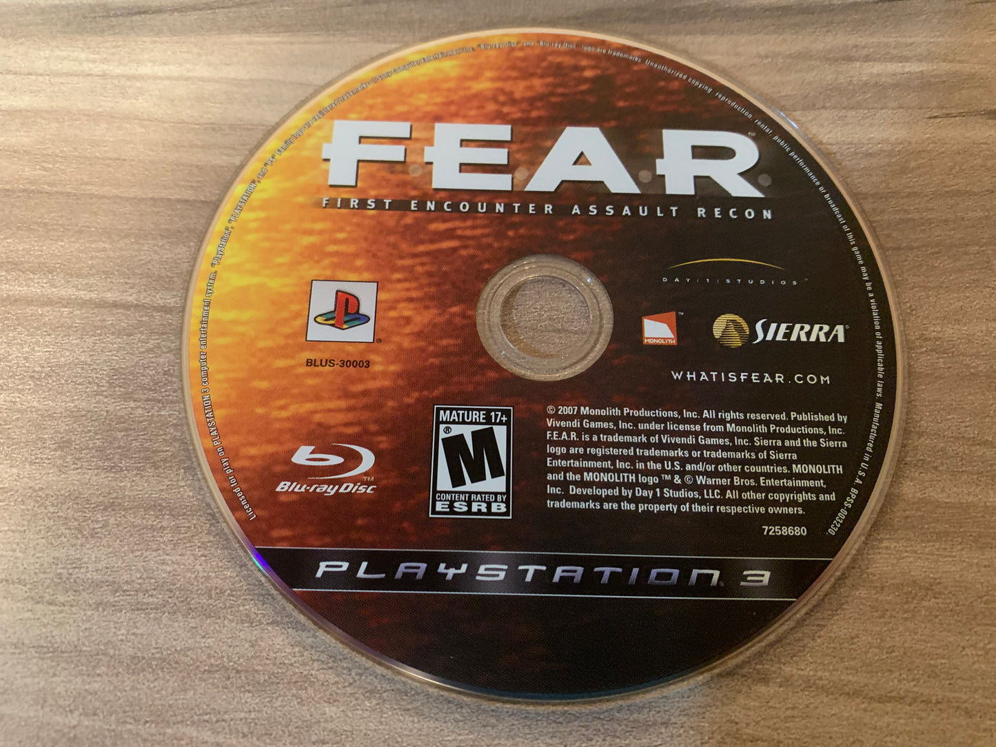 SONY PLAYSTATiON 3 [PS3] | F.E.A.R. FiRST ENCOUNTER ASSAULT RECON FEAR