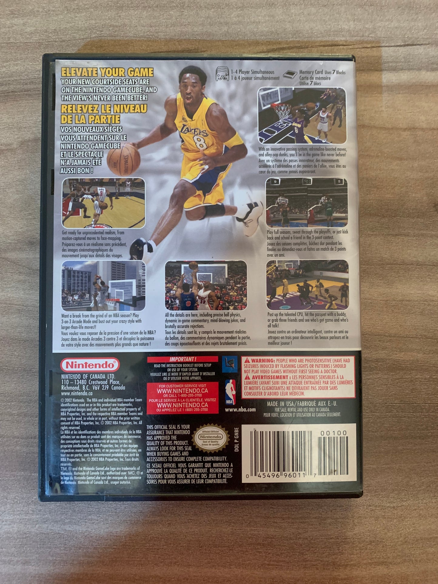 NiNTENDO GAMECUBE [NGC] | NBA COURTSiDE 2002 KOBY BRYANT