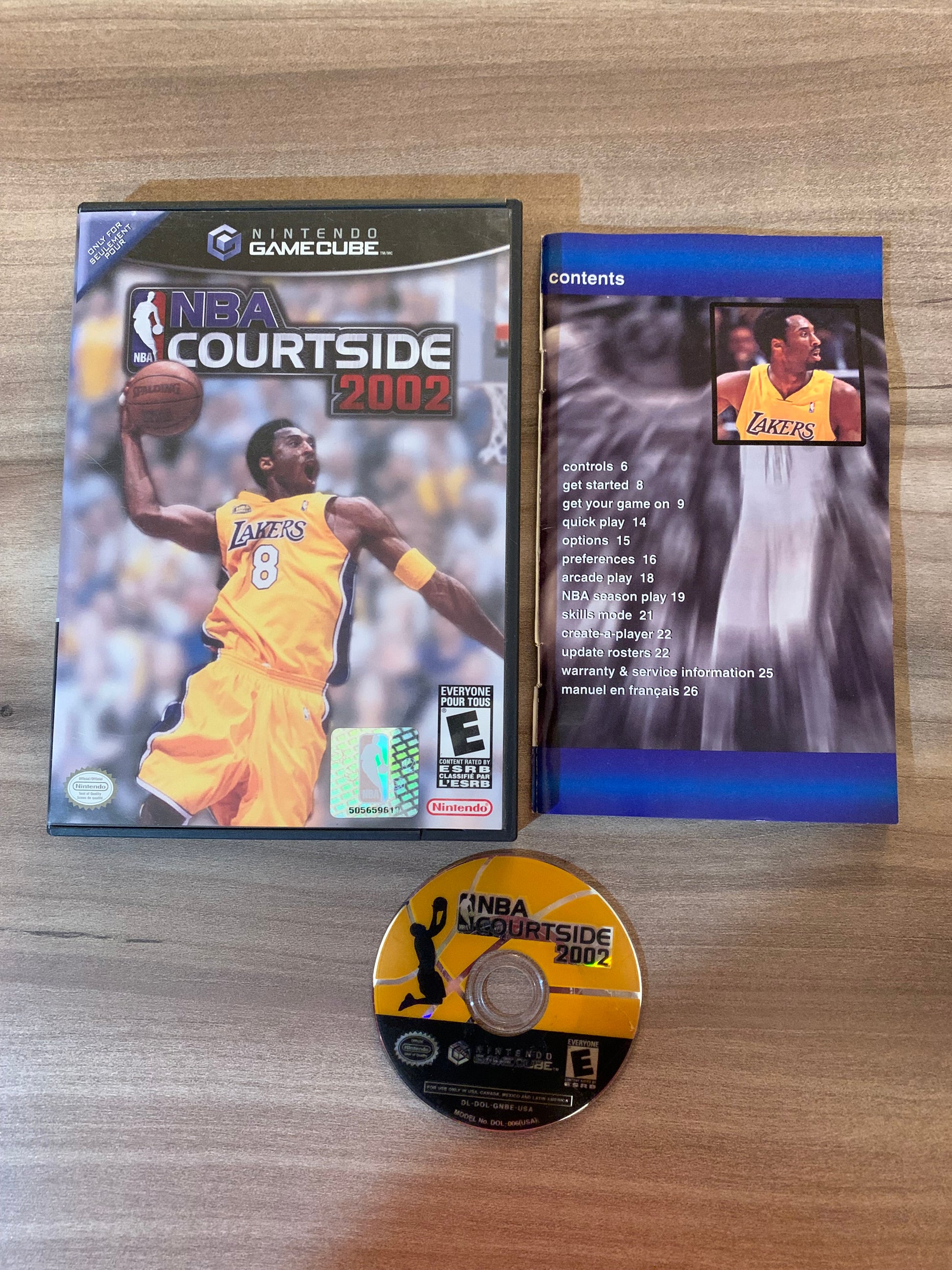 PiXEL-RETRO.COM : NINTENDO GAMECUBE COMPLETE CIB BOX MANUAL GAME NTSC NBA COURSIDE 2002