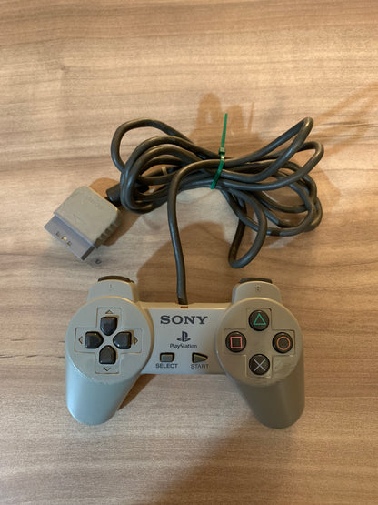 PiXEL-RETRO.COM : SONY PLAYSTATION ORIGINAL GRAY DUALSHOCK CONTROLLER JOYSTICK NTSC SCPH-1080