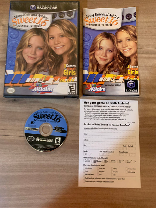 PiXEL-RETRO.COM : NINTENDO GAMECUBE COMPLETE CIB BOX MANUAL GAME NTSC MARY-KATE AND ASHLEY SWEET 16 LICENSED TO DRIVE