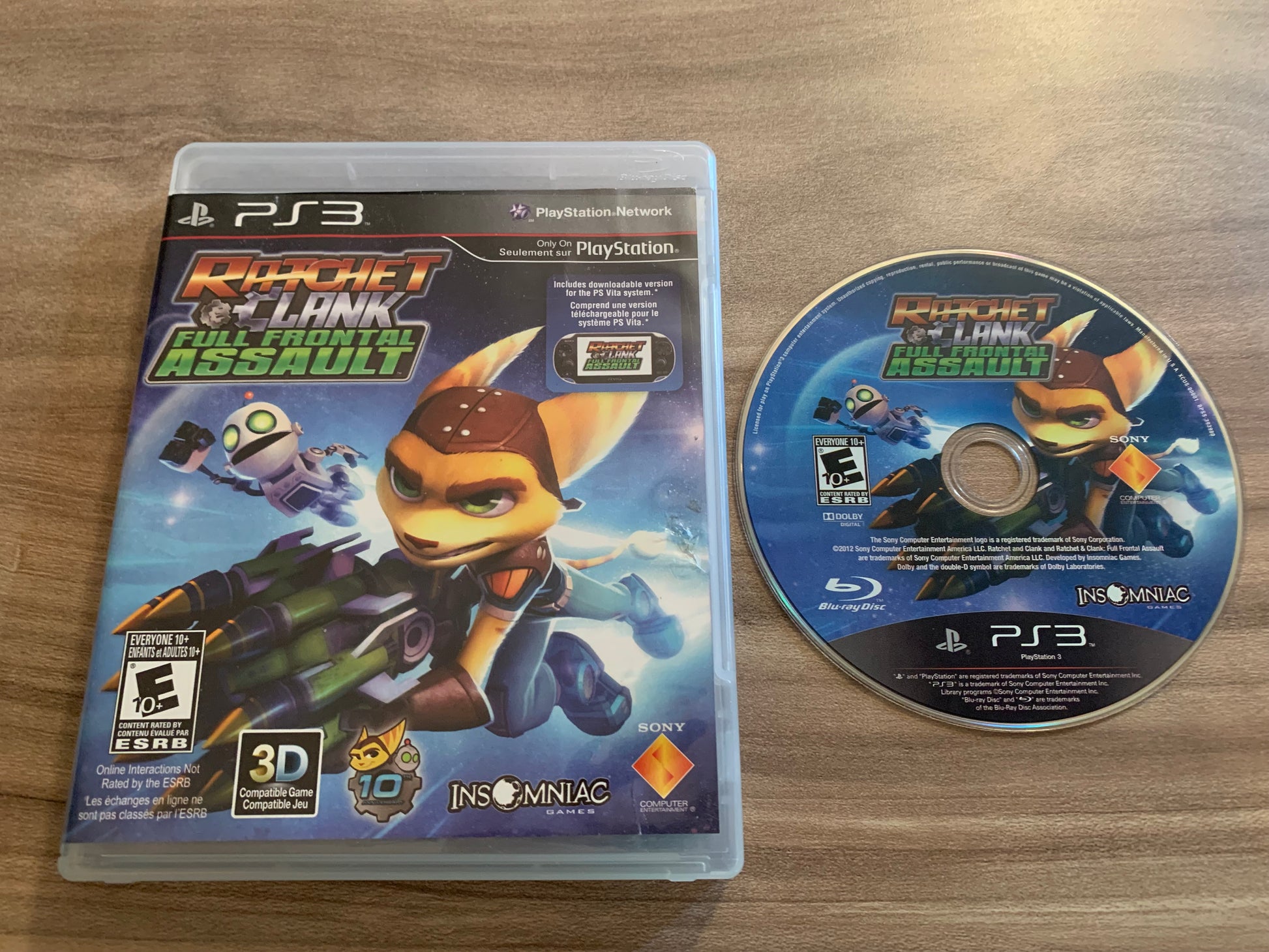 PiXELRETROGAME.COM : SONY PLAYSTATION 3 (PS3) COMPLET CIB BOX MANUAL GAME NTSC RATCHET CLANK FULL FRONTAL ASSAULT