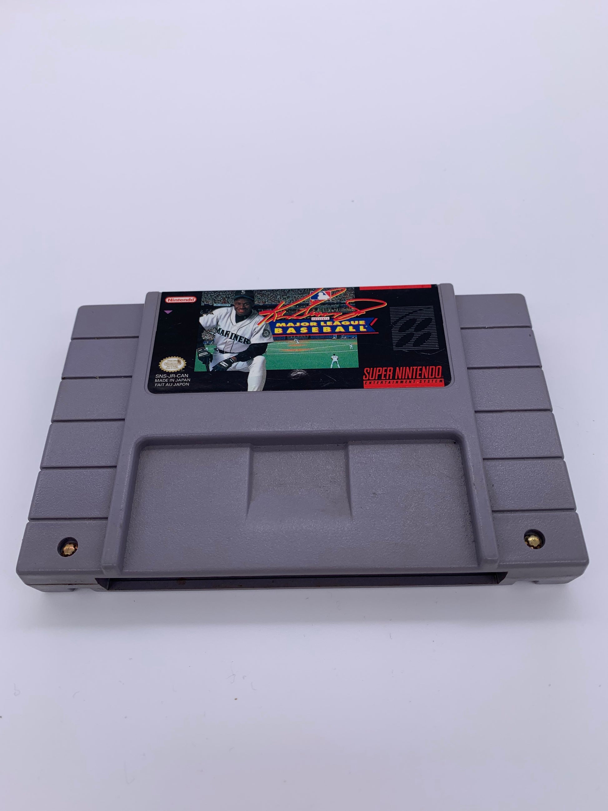 PiXEL-RETRO.COM : SUPER NINTENDO NES (SNES) GAME NTSC KEN GRIFFEY JR. PRESENTS MAJOR LEAGUE BASEBALL