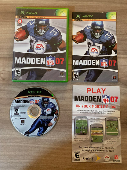 PiXEL-RETRO.COM : MICROSOFT XBOX COMPLETE CIB BOX MANUAL GAME NTSC MADDEN NFL 07