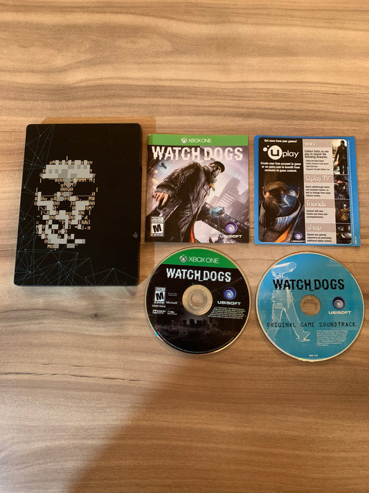 PiXEL-RETRO.COM : MICROSOFT XBOX ONE COMPLETE CIB BOX MANUAL GAME NTSC WATCH DOGS STEELBOOK