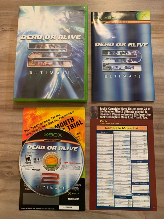 PPiXEL-RETRO.COM : MICROSOFT XBOX COMPLETE CIB BOX MANUAL GAME NTSC DEAD OR ALIVE ULTIMATE 2