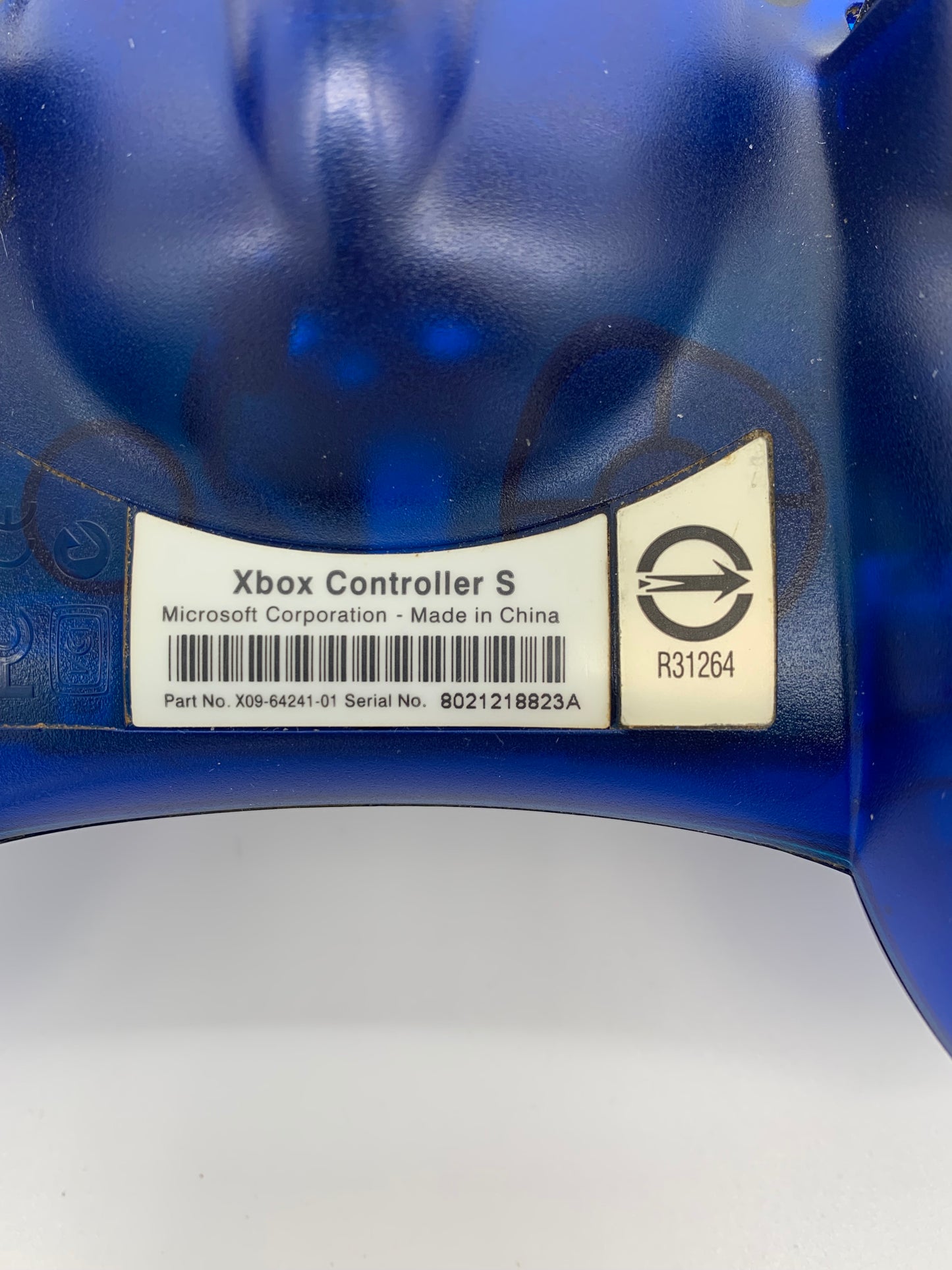 MiCROSOFT XBOX MANETTE | ORiGiNALE BLEUE BLUE CONTROLLER S | MODEL X09-64241-01