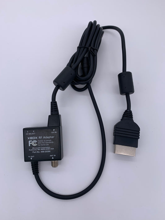 PiXEL-RETRO.COM : MICROSOFT XBOX ORIGINAL NTSC RF ANTENNA AV ADAPTER CABLE X08-25286