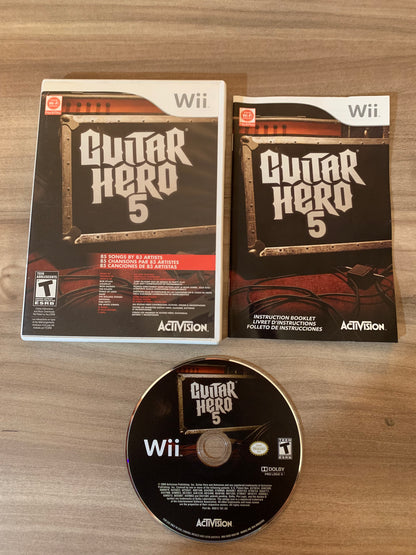 PiXEL-RETRO.COM : NINTENDO WII COMPLET CIB BOX MANUAL GAME NTSC GUITAR HERO 5