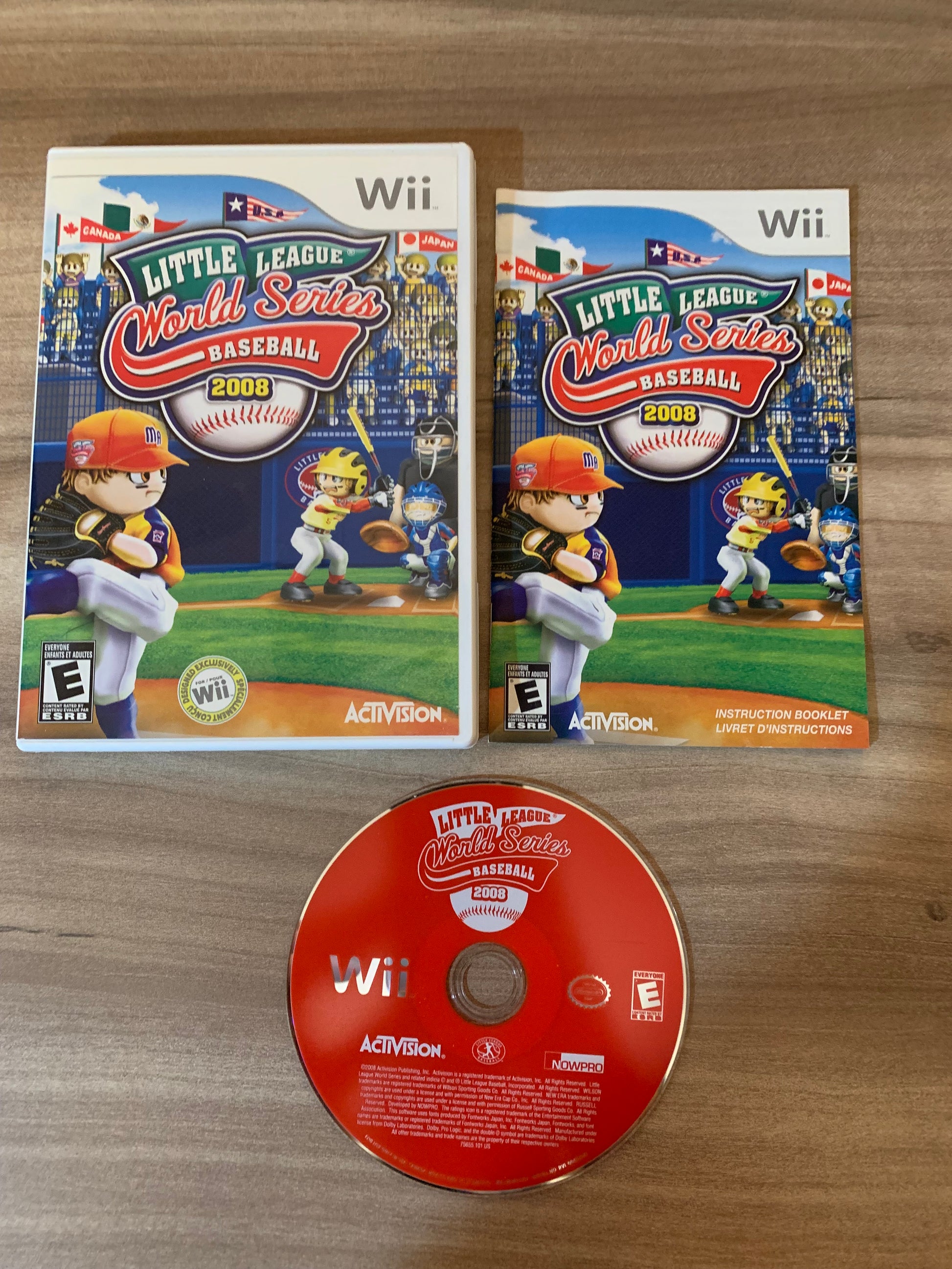 PiXEL-RETRO.COM : NINTENDO WII COMPLET CIB BOX MANUAL GAME NTSC LITTLE LEAGUE WORLD SERIES BASEBALL 2008