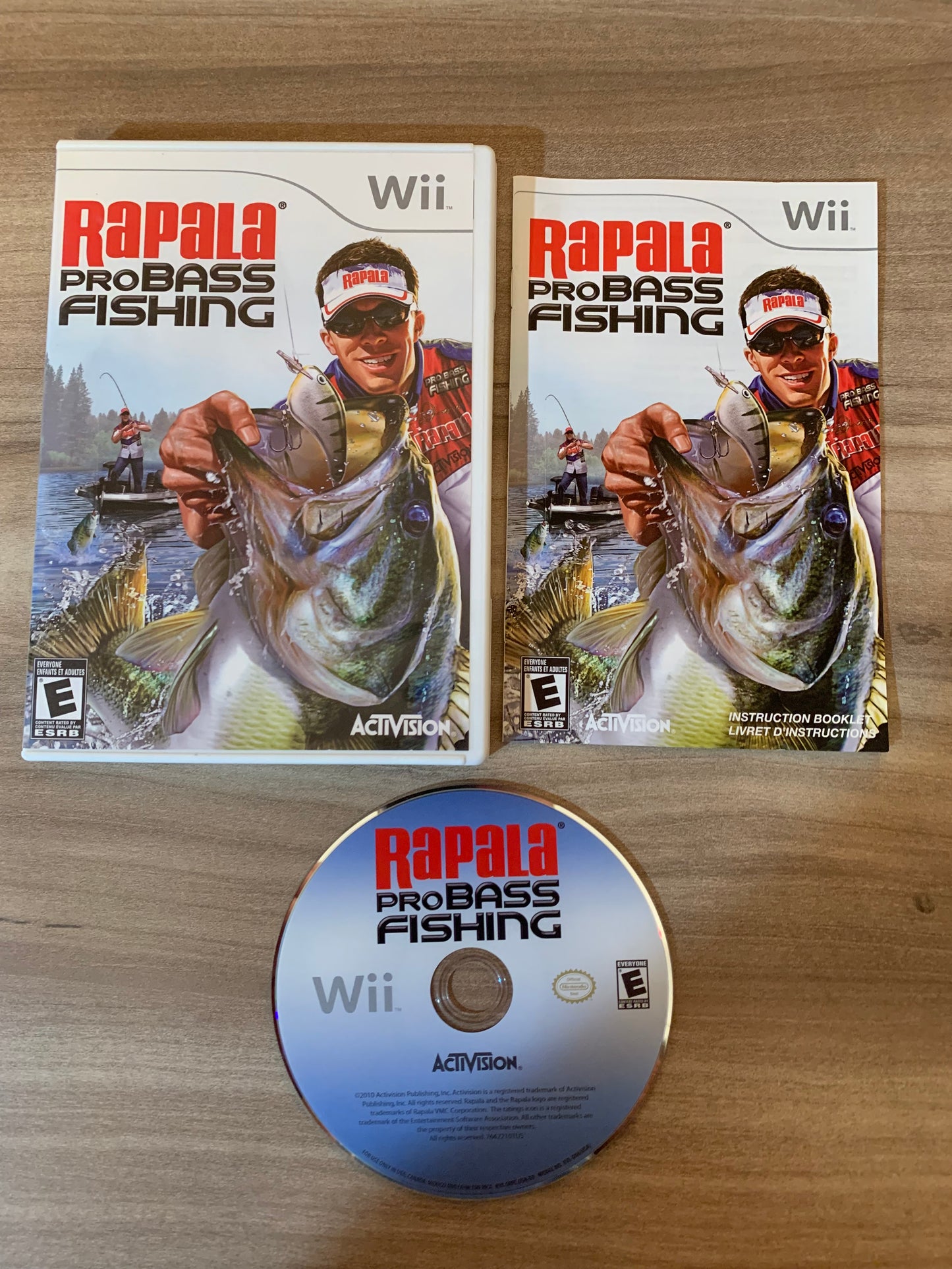 PiXEL-RETRO.COM : NINTENDO WII COMPLET CIB BOX MANUAL GAME NTSC RAPALA PROBASS FISHING