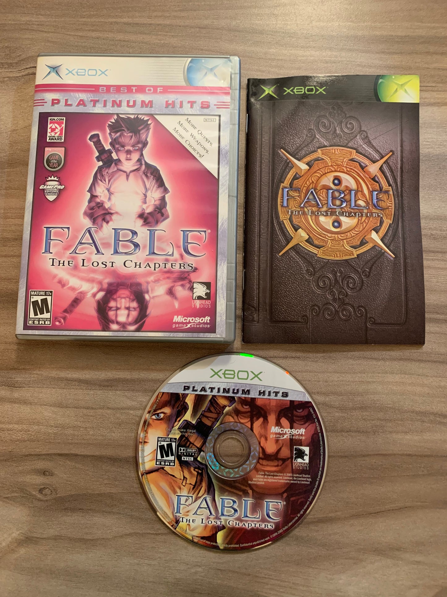 PiXEL-RETRO.COM : MICROSOFT XBOX COMPLETE CIB BOX MANUAL GAME NTSC FABLE THE LOST CHAPTERS