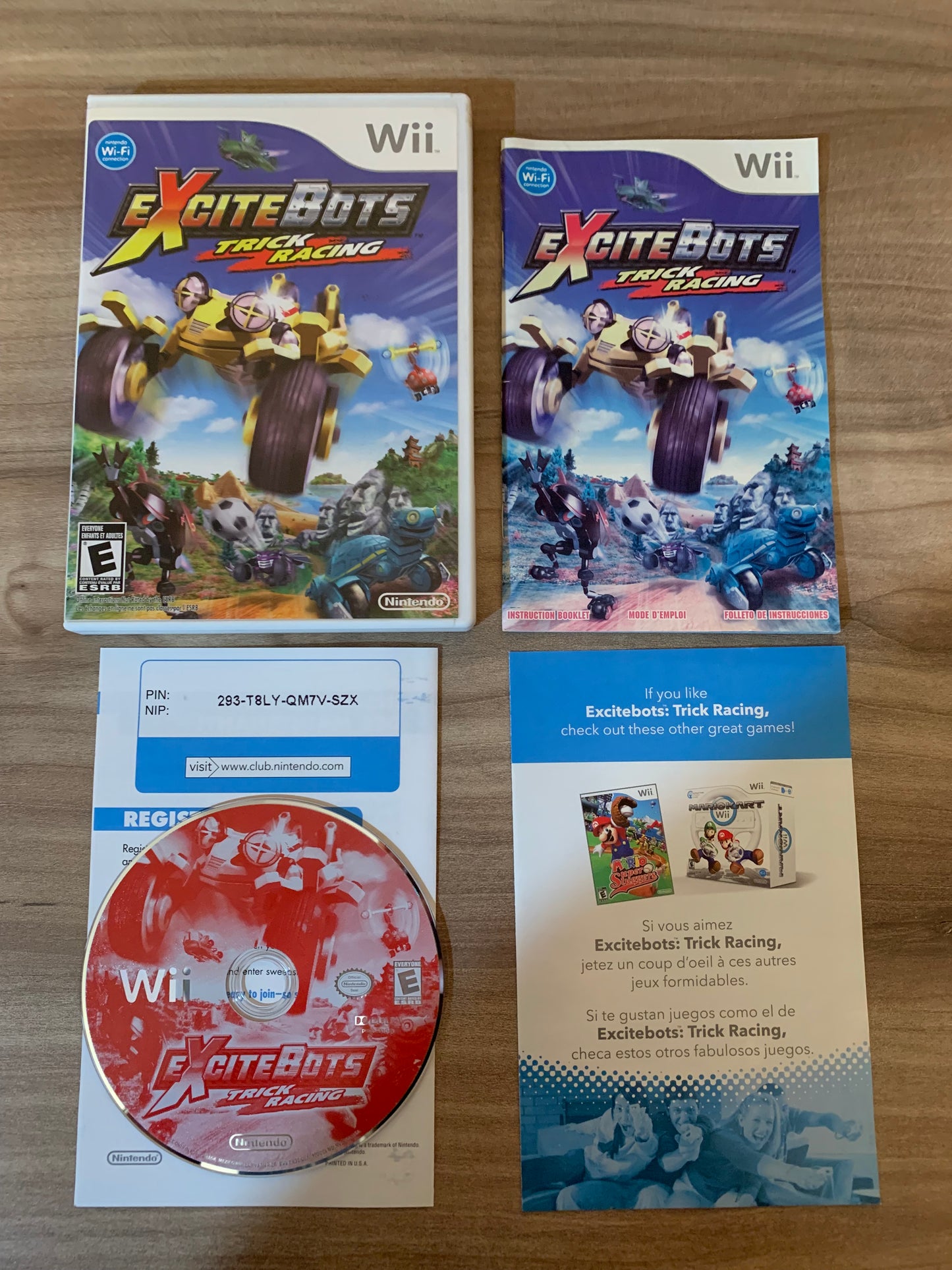 PiXEL-RETRO.COM : NINTENDO WII COMPLET CIB BOX MANUAL GAME NTSC EXCITEBOTS TRICK RACING