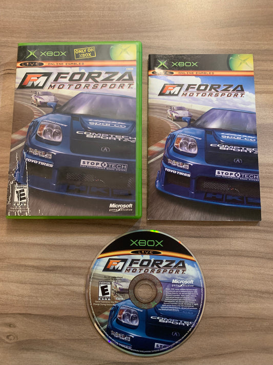 PiXEL-RETRO.COM : MICROSOFT XBOX COMPLETE CIB BOX MANUAL GAME NTSC FM FORZA MOTORSPORT