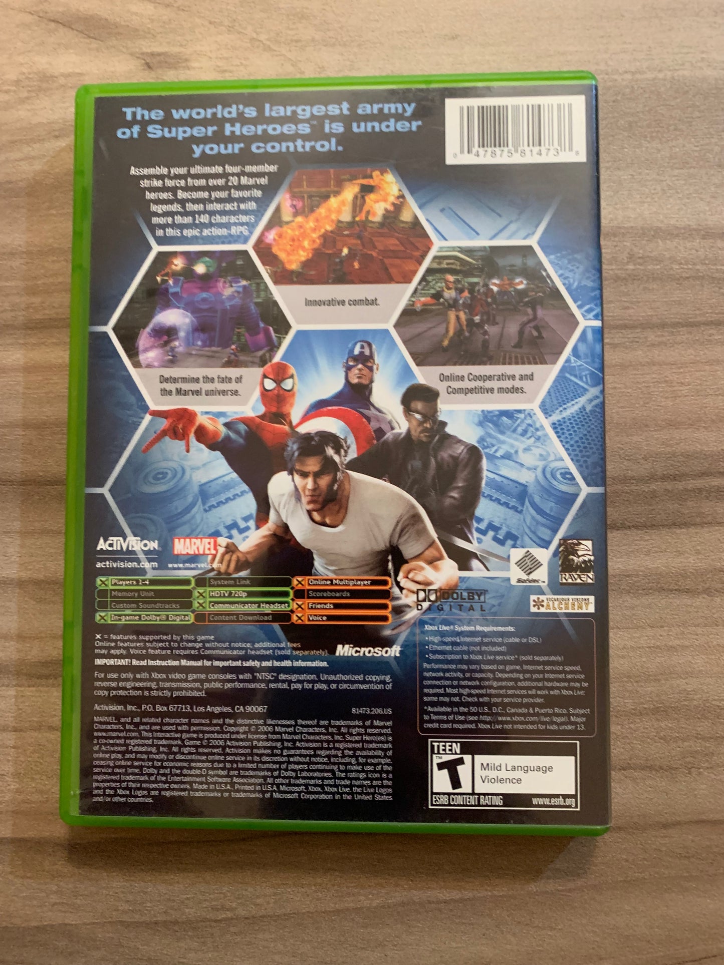 MiCROSOFT XBOX ORiGiNAL | MARVEL ULTiMATE ALLiANCE