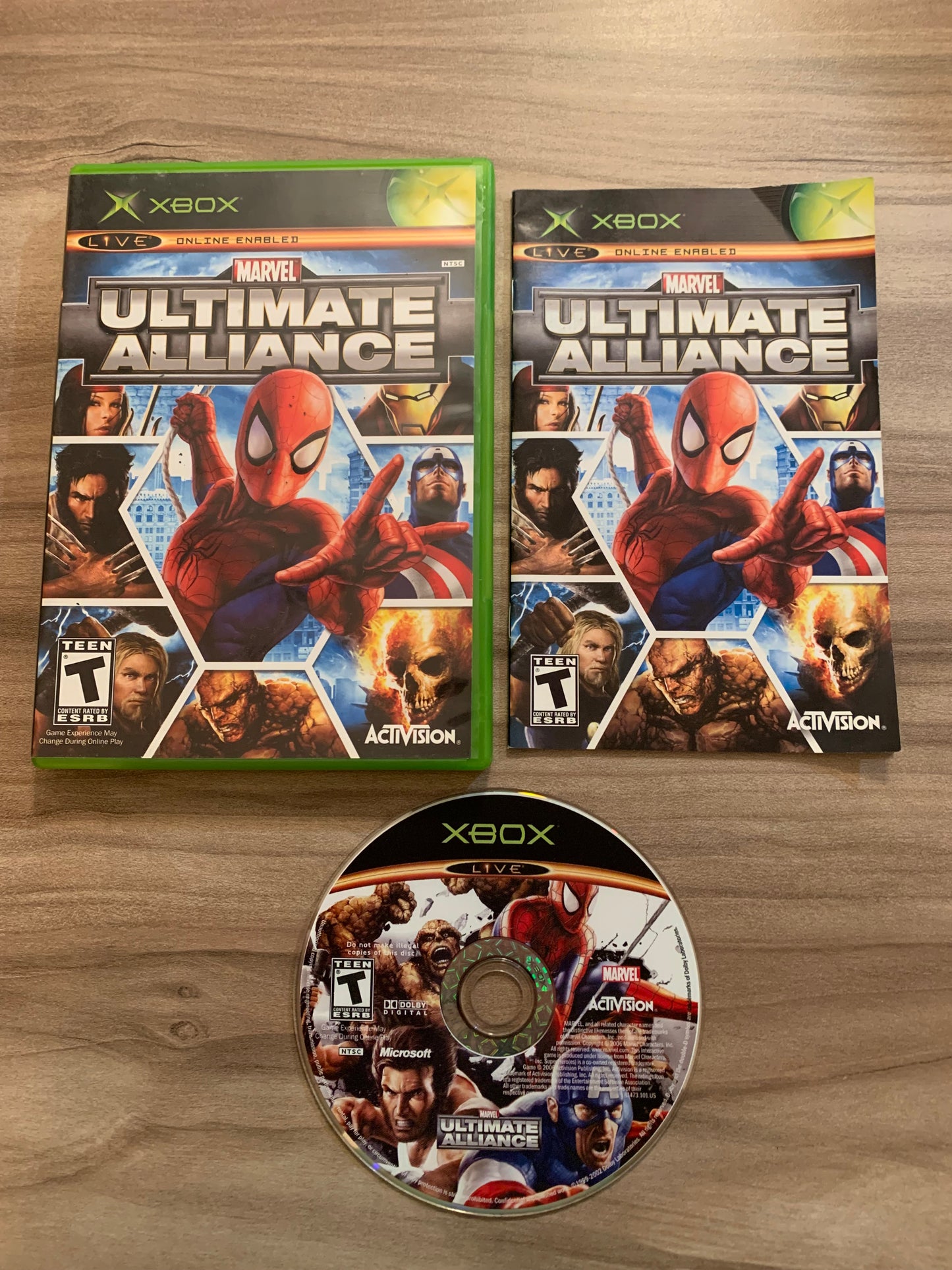 PiXEL-RETRO.COM : MICROSOFT XBOX COMPLETE CIB BOX MANUAL GAME NTSC MARVEL ULTIMATE ALLIANCE