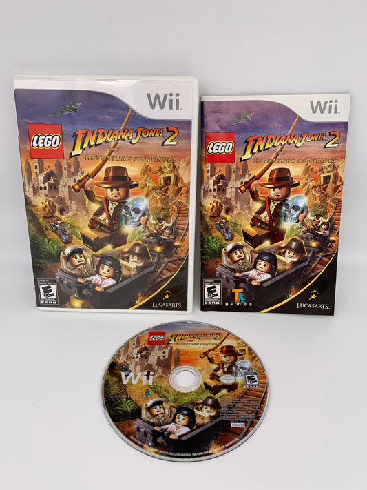 PiXEL-RETRO.COM : NINTENDO WII COMPLET CIB BOX MANUAL GAME NTSC LEGO INDIANA JONES 2 THE ADVENTURE CONTINUES