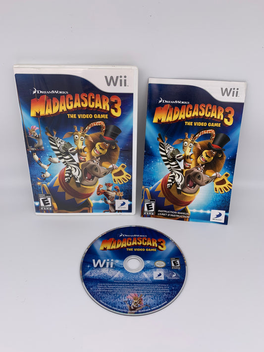 PiXEL-RETRO.COM : NINTENDO WII COMPLET CIB BOX MANUAL GAME NTSC MADAGASCAR 3 THE VIDEO GAME