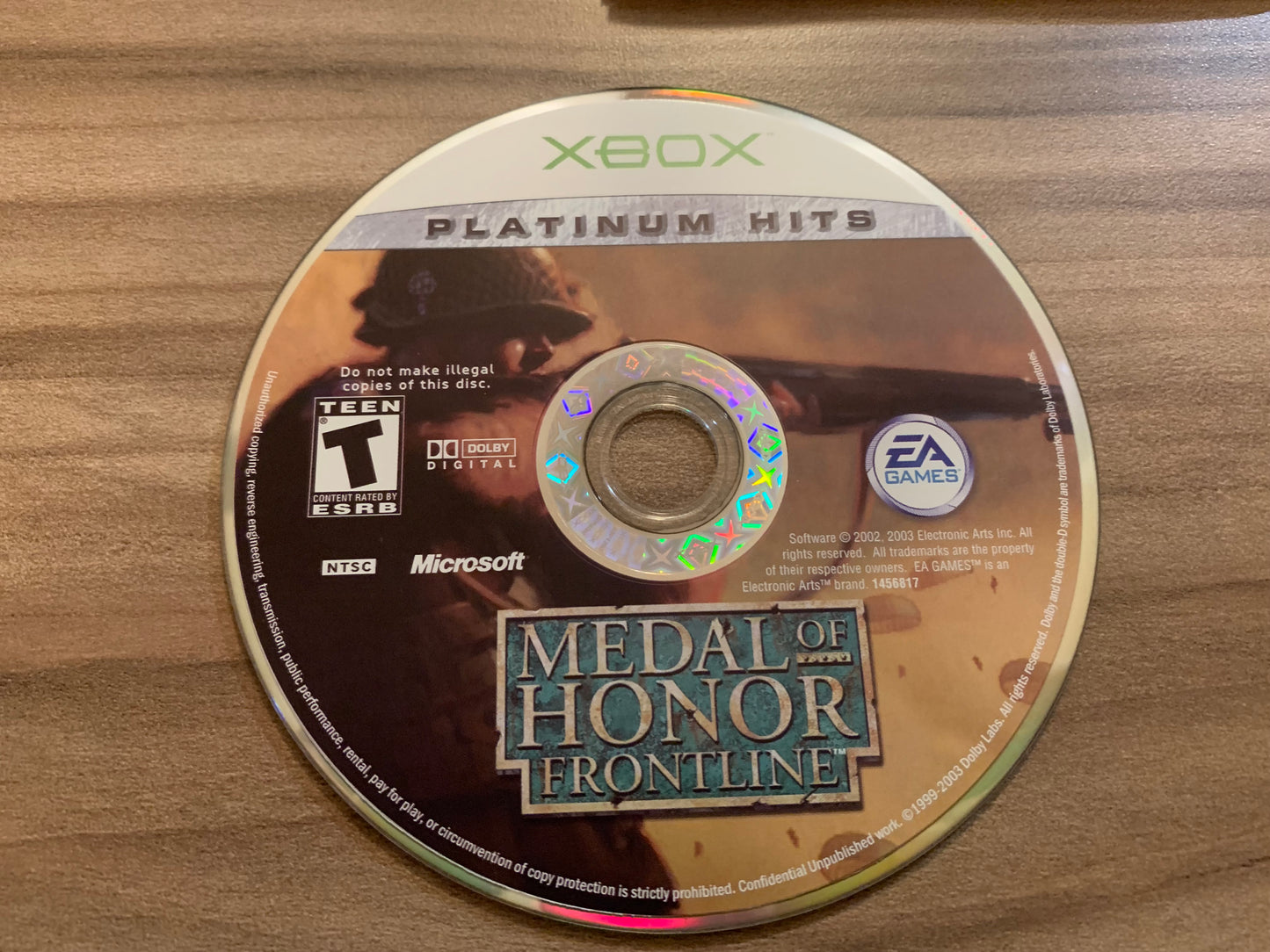 MiCROSOFT XBOX ORiGiNAL | MEDAL OF HONOR FRONTLiNE | PLATiNUM HiTS