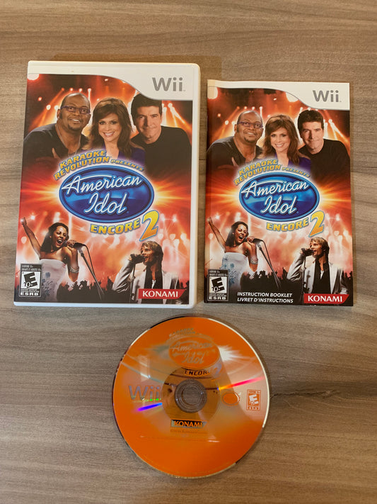 PiXEL-RETRO.COM : NINTENDO WII COMPLET CIB BOX MANUAL GAME NTSC KARAOKE REVOLUTION PRESENTS AMERICAN IDOL ENCORE 2