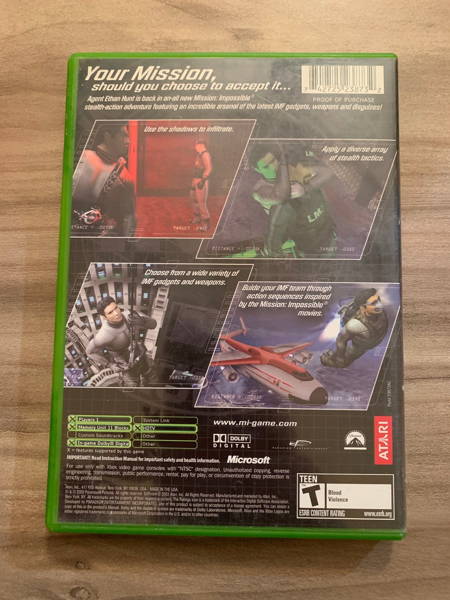 MiCROSOFT XBOX ORiGiNAL | MiSSiON iMPOSSiBLE OPERATiON SURMA