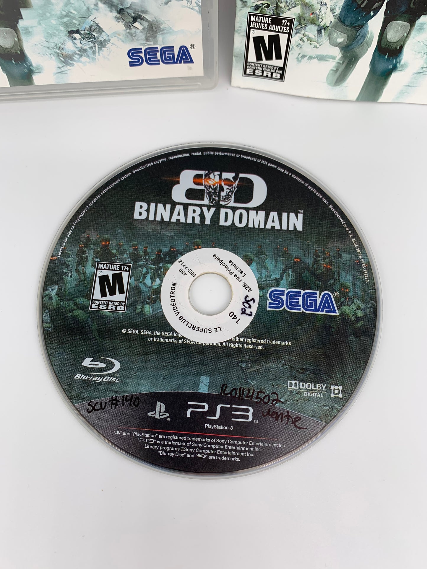 SONY PLAYSTATiON 3 [PS3] | BiNARY DOMAiN BD