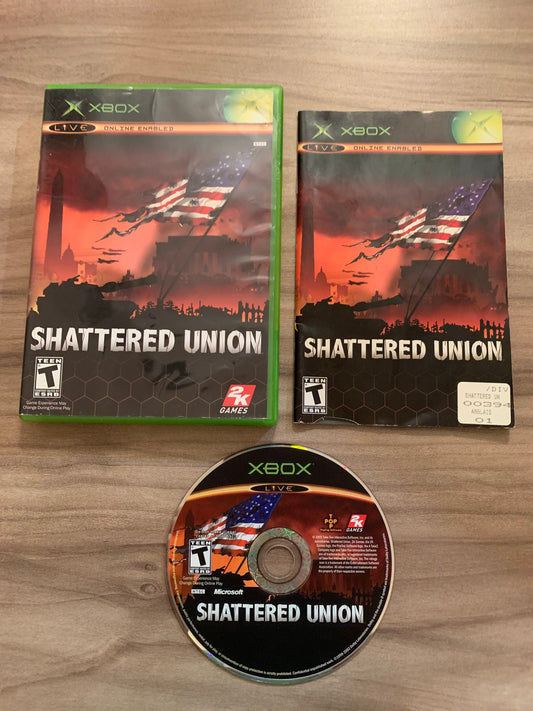 PiXEL-RETRO.COM : MICROSOFT XBOX COMPLETE CIB BOX MANUAL GAME NTSC SHATTERED UNION