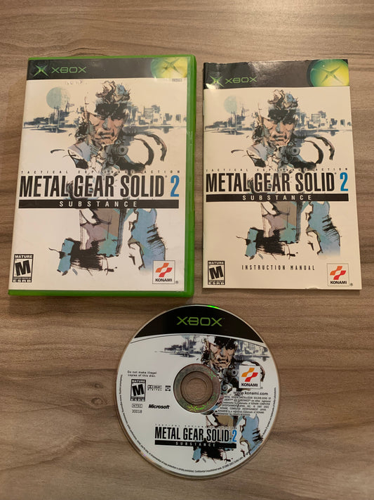 PiXEL-RETRO.COM : MICROSOFT XBOX COMPLETE CIB BOX MANUAL GAME NTSC METAL GEAR SOLID 2 SUBSTANCE