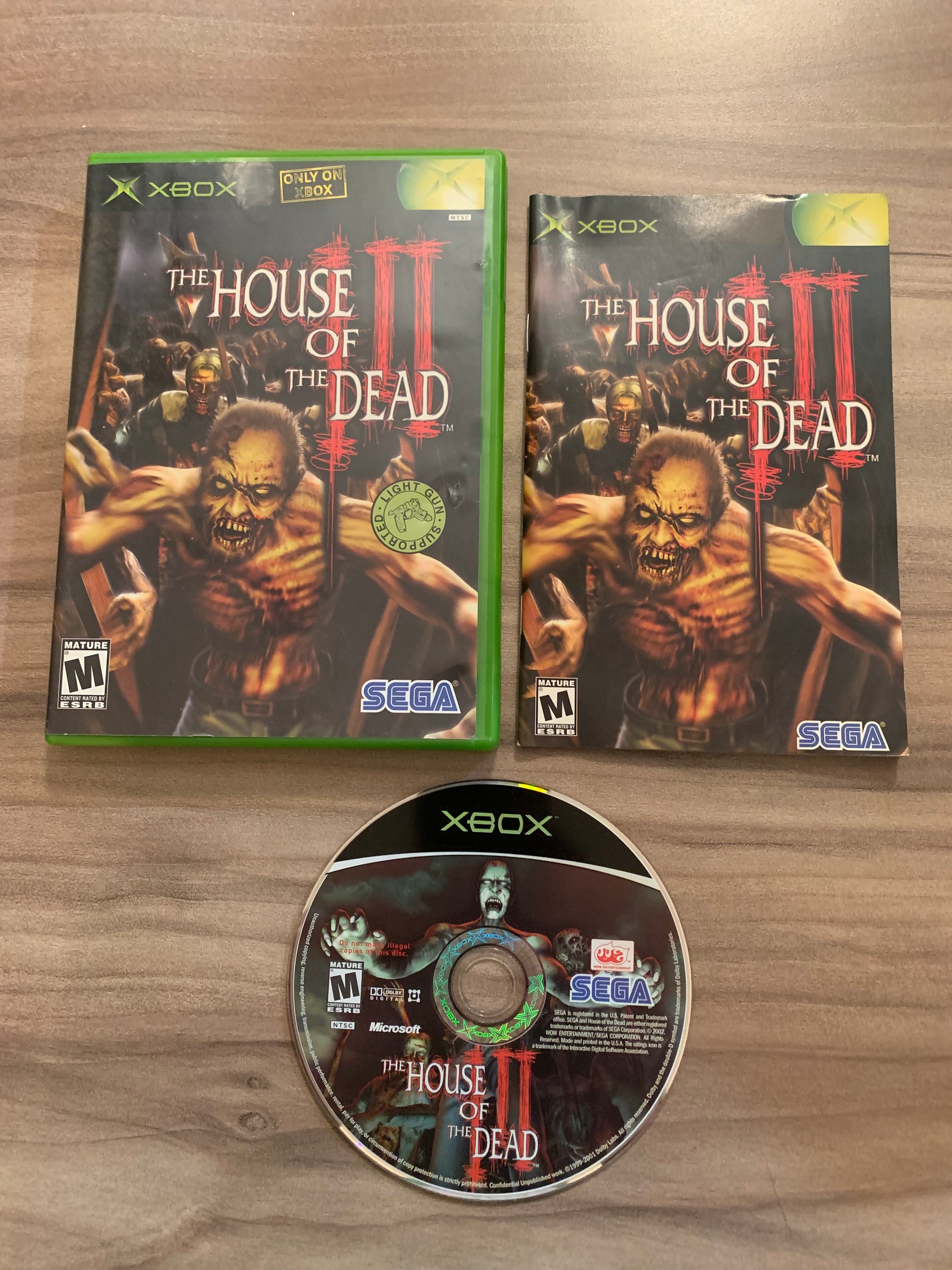 PiXEL-RETRO.COM : MICROSOFT XBOX COMPLETE CIB BOX MANUAL GAME NTSC THE HOUSE OF THE DEAD III