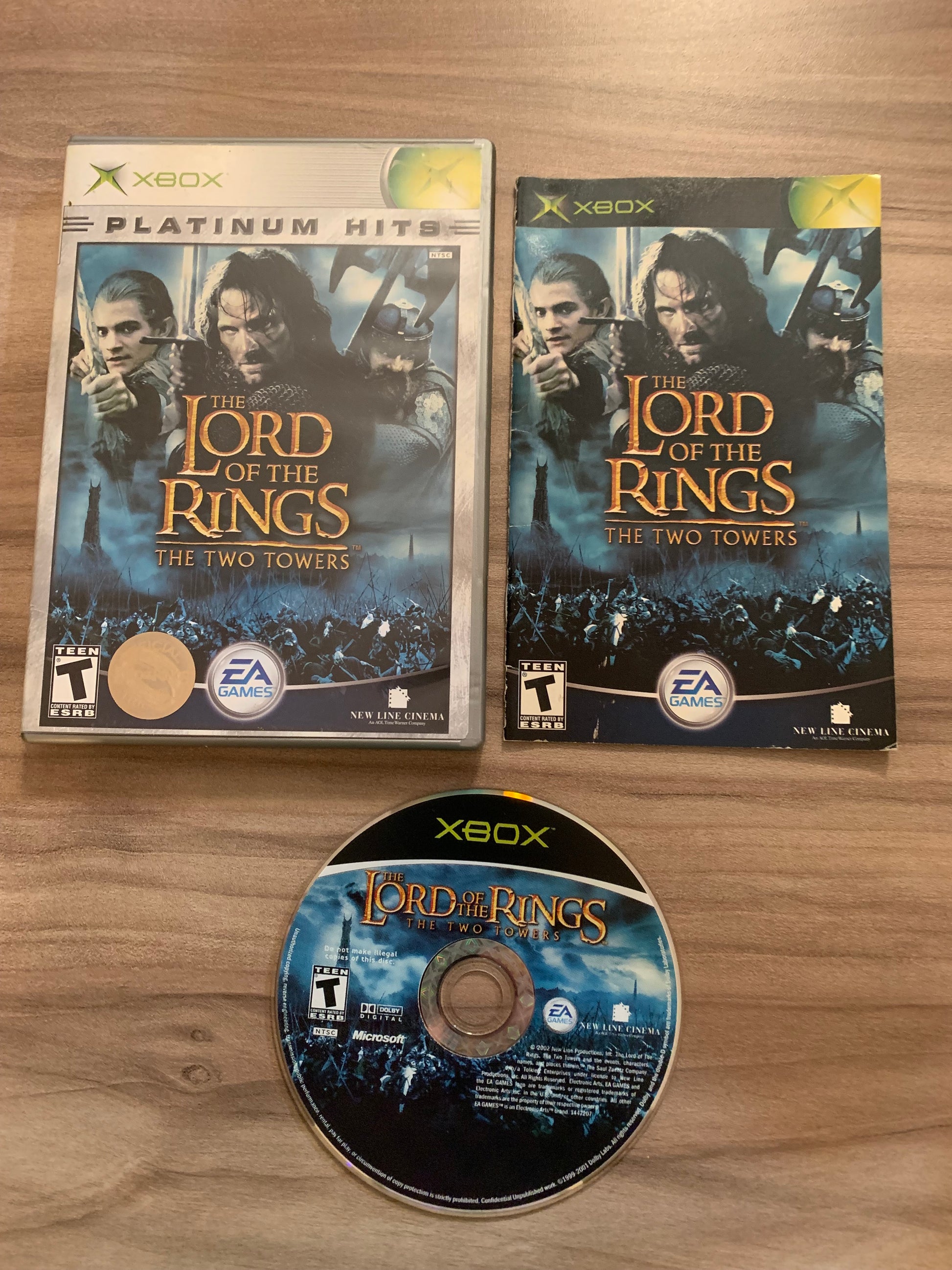 PiXEL-RETRO.COM : MICROSOFT XBOX COMPLETE CIB BOX MANUAL GAME NTSC THE LORD OF THE RING THE TWO TOWERS