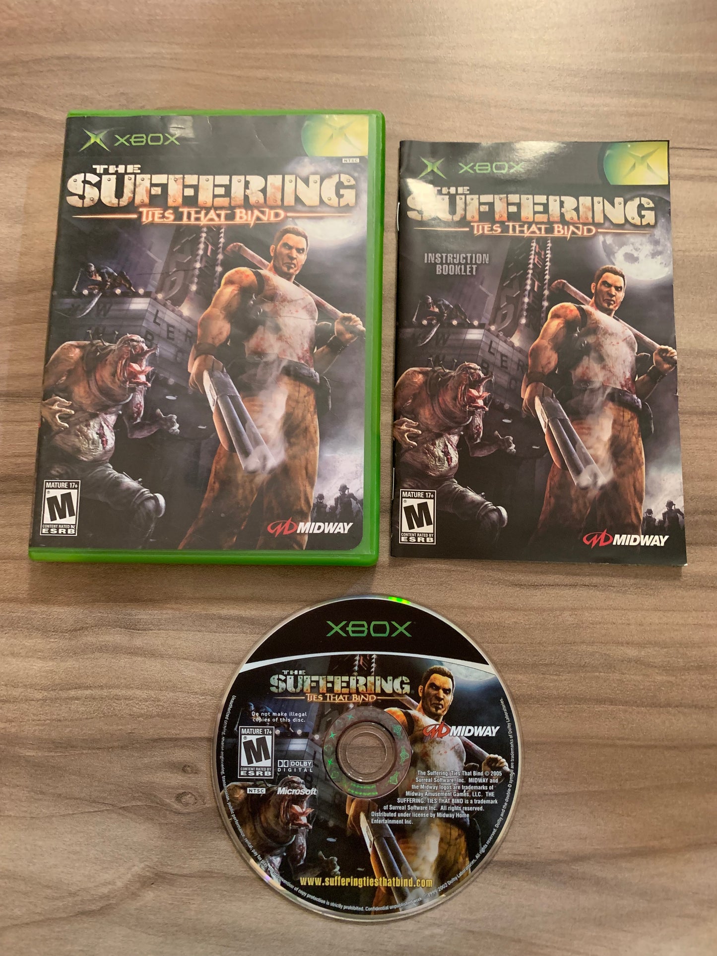 PiXEL-RETRO.COM : MICROSOFT XBOX COMPLETE CIB BOX MANUAL GAME NTSC THE SUFFERING TIES THAT BIND