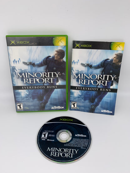 PiXEL-RETRO.COM : MICROSOFT XBOX COMPLETE CIB BOX MANUAL GAME NTSC MINORITY REPORT EVERYBODY RUNS