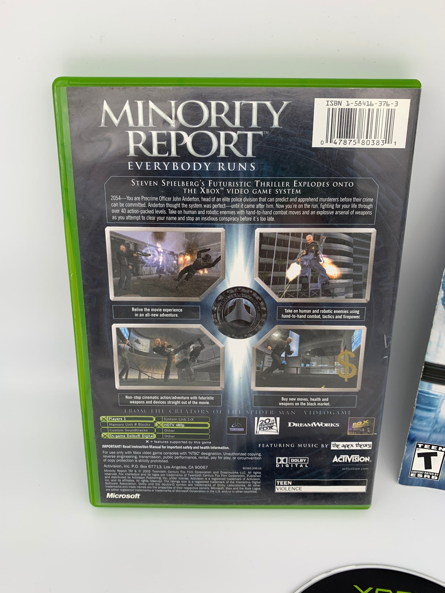 MiCROSOFT XBOX ORiGiNAL | MiNORiTY REPORT EVERYBODY RUNS