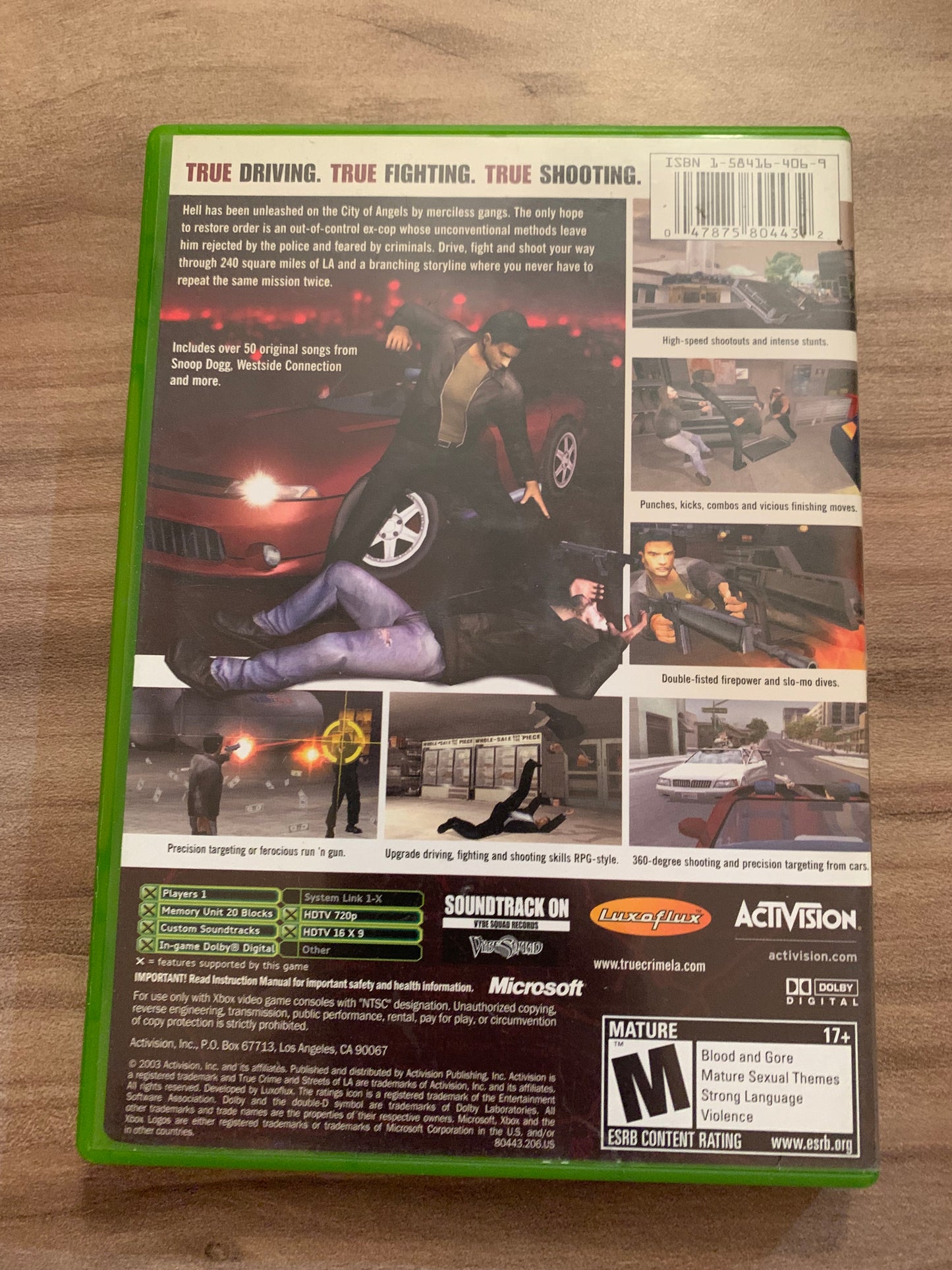 MiCROSOFT XBOX ORiGiNAL | TRUE CRiME STREETS OF L.A.