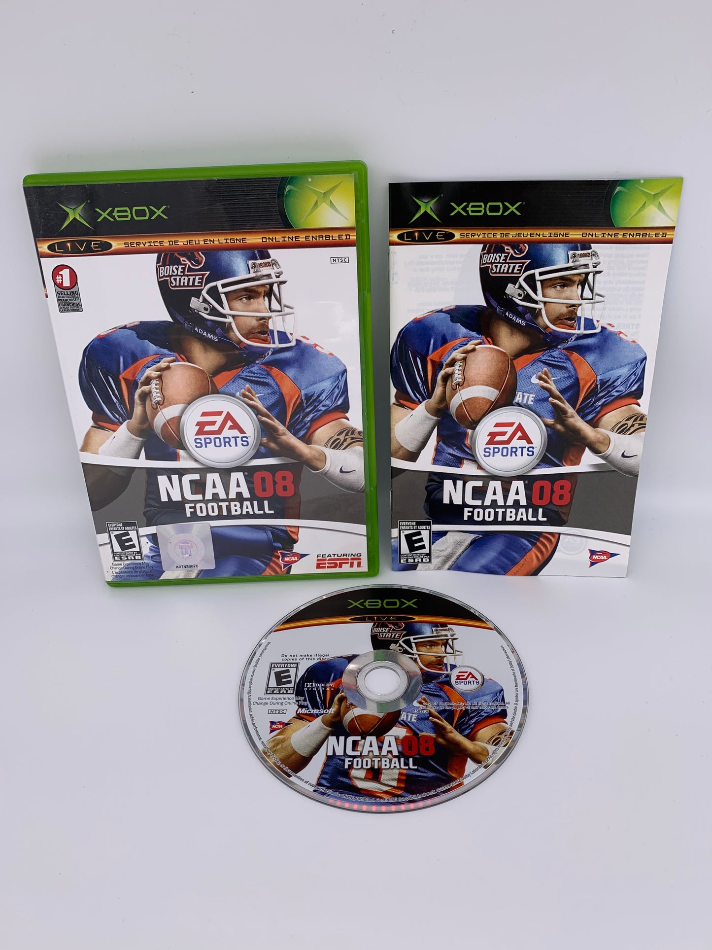 PiXEL-RETRO.COM : MICROSOFT XBOX COMPLETE CIB BOX MANUAL GAME NTSC NCAA FOOTBALL 08