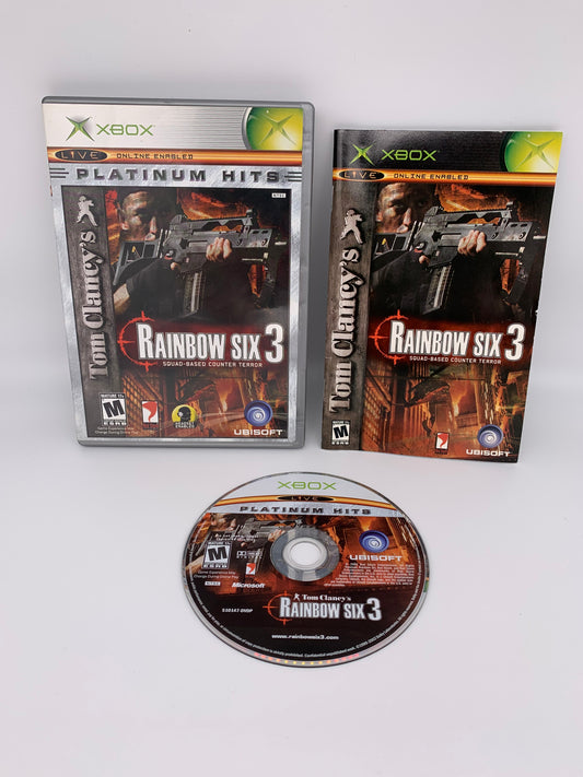 PiXEL-RETRO.COM : MICROSOFT XBOX COMPLETE CIB BOX MANUAL GAME NTSC TOM CLANCY'S RAINBOW SIX 3