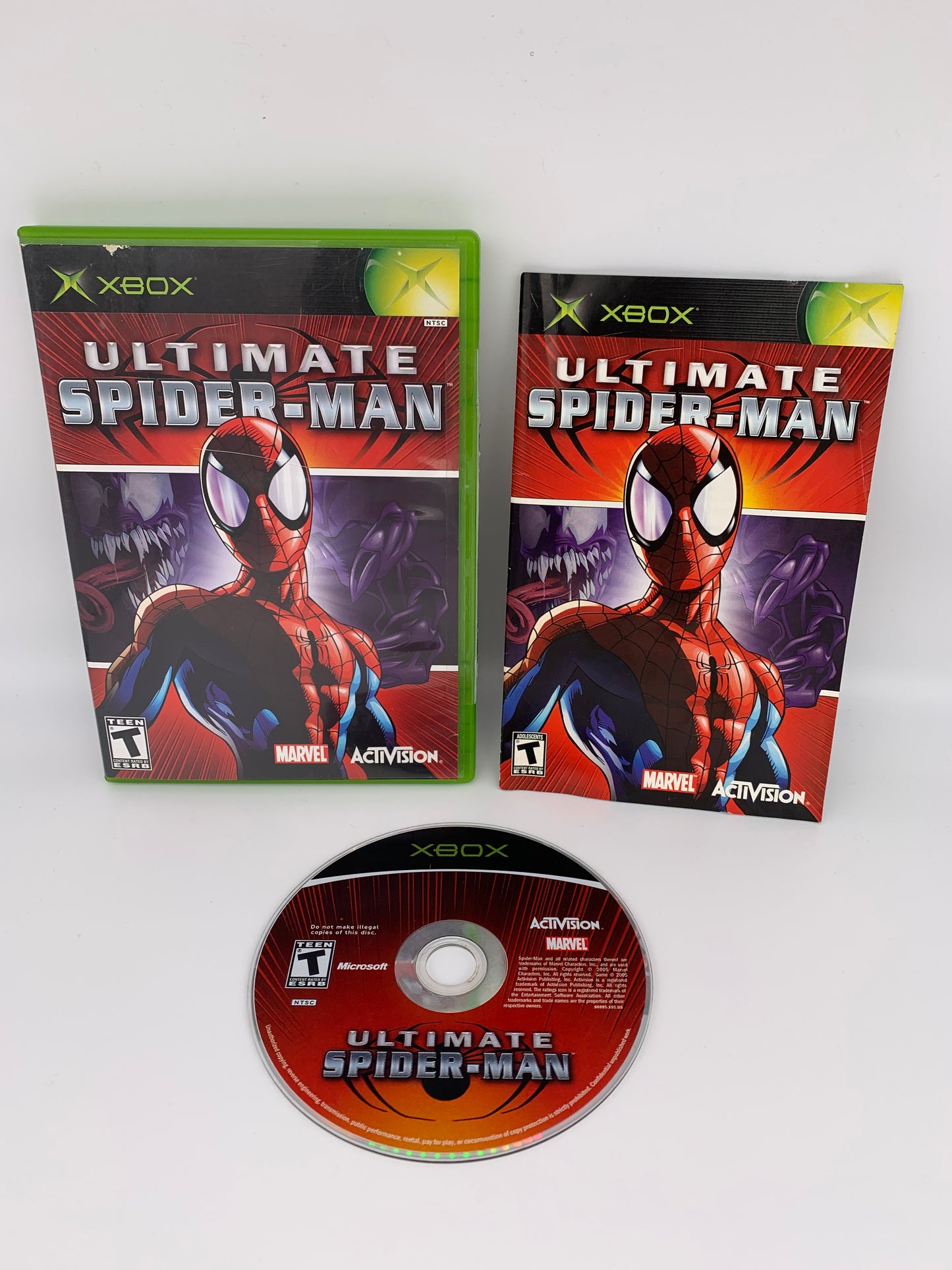 PiXEL-RETRO.COM : MICROSOFT XBOX COMPLETE CIB BOX MANUAL GAME NTSC ULTIMATE SPIDER-MAN