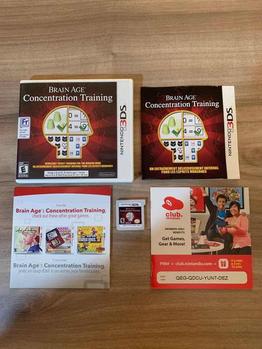 PiXEL-RETRO.COM : NINTENDO 3DS (3DS) COMPLETE CIB BOX MANUAL GAME NTSC BRAIN AGE CONCENTRATION TRAINING