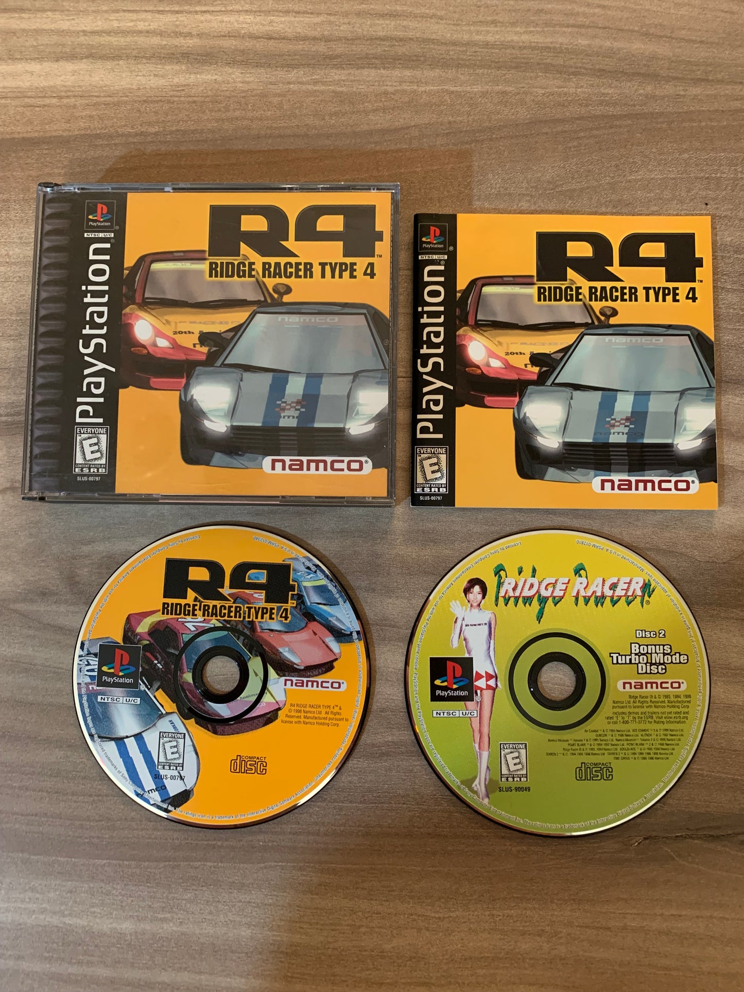 PiXEL-RETRO.COM : SONY PLAYSTATION (PS1) COMPLETE CIB BOX MANUAL GAME NTSC RIDGE RACER TYPE 4 R4