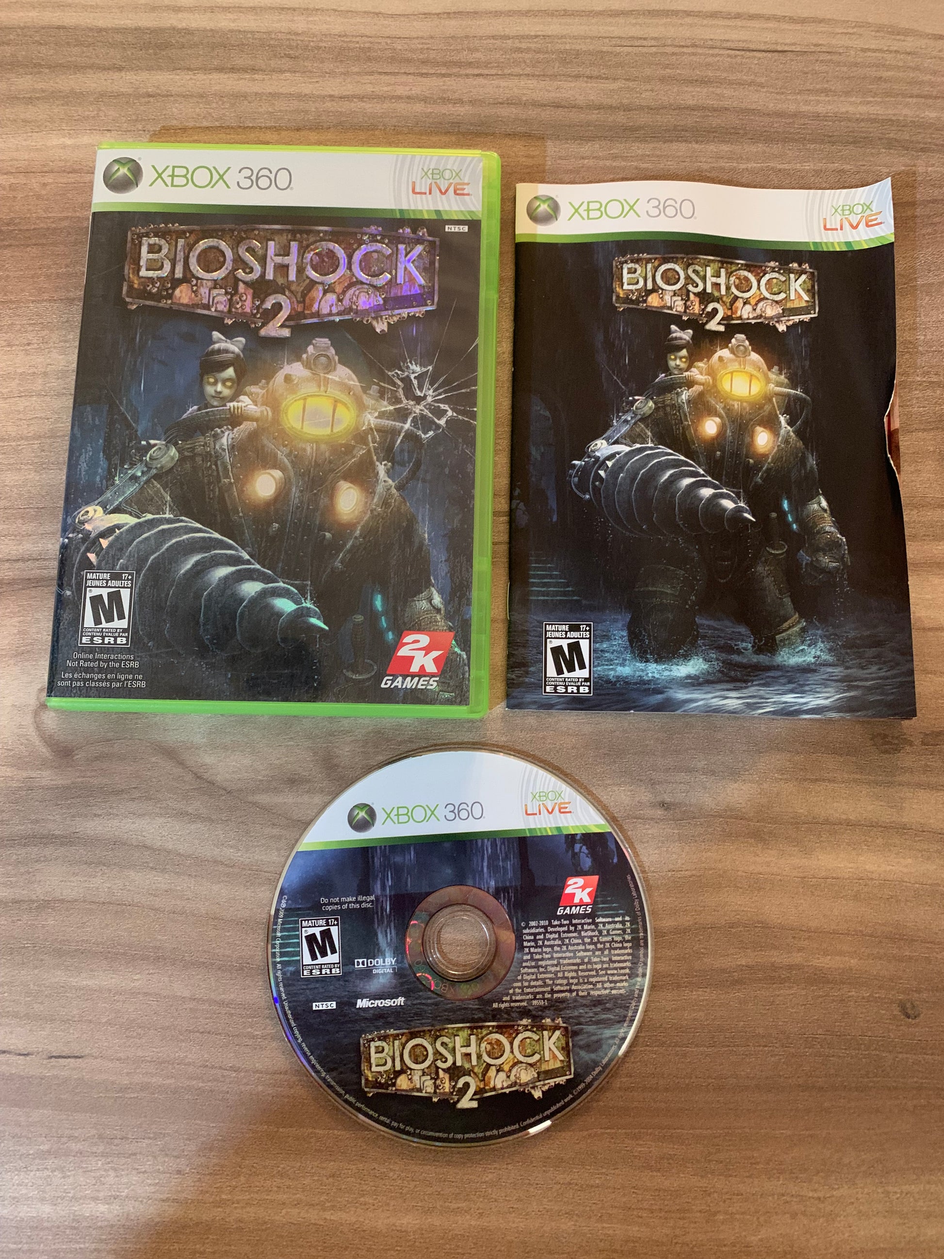 PiXEL-RETRO.COM : MICROSOFT XBOX 360 COMPLETE CIB BOX MANUAL GAME NTSC BIOSHOCK 2