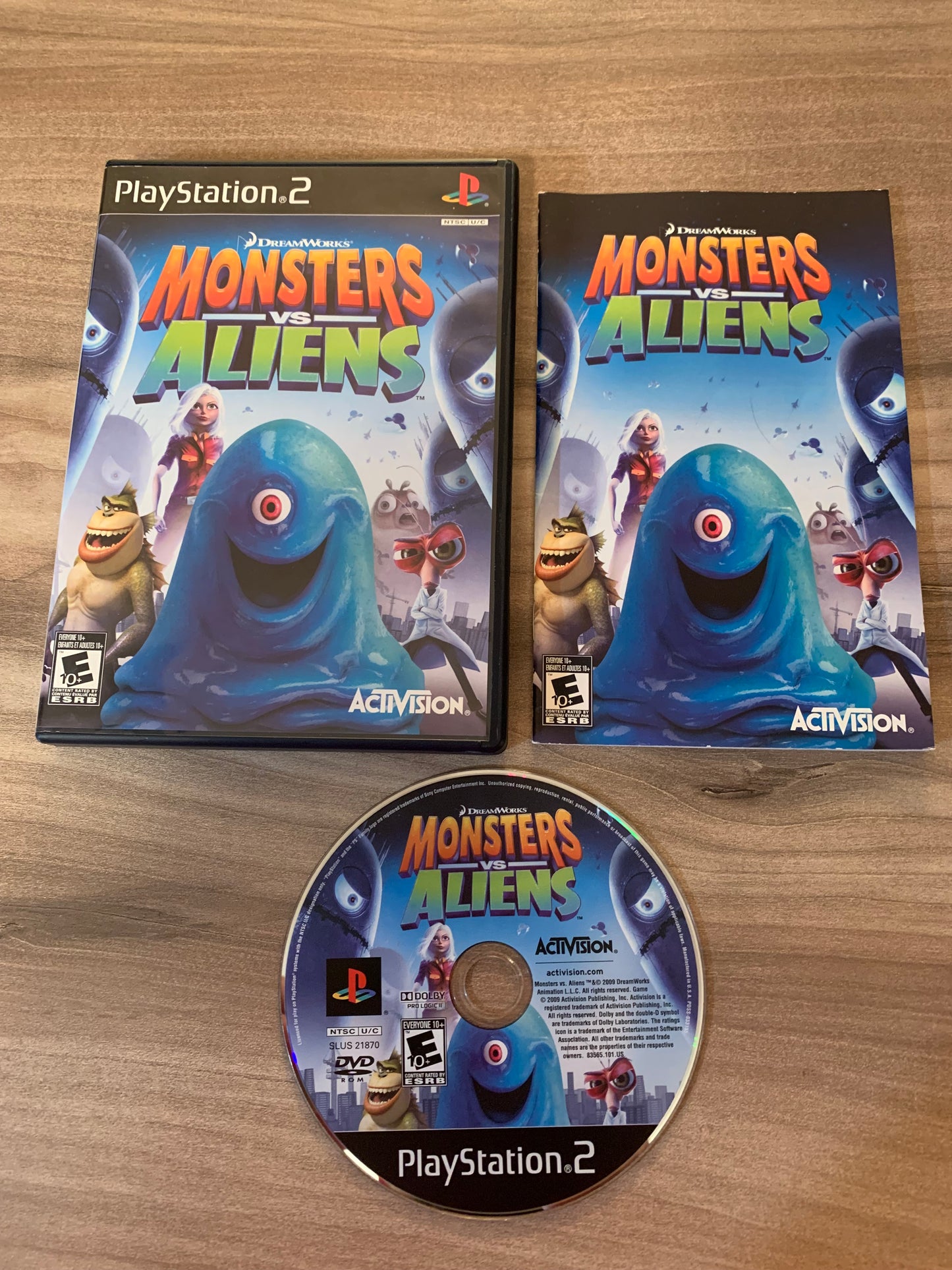 PiXEL-RETRO.COM : SONY PLAYSTATION 2 (PS2) COMPLET CIB BOX MANUAL GAME NTSC MONSTERS VS ALIENS