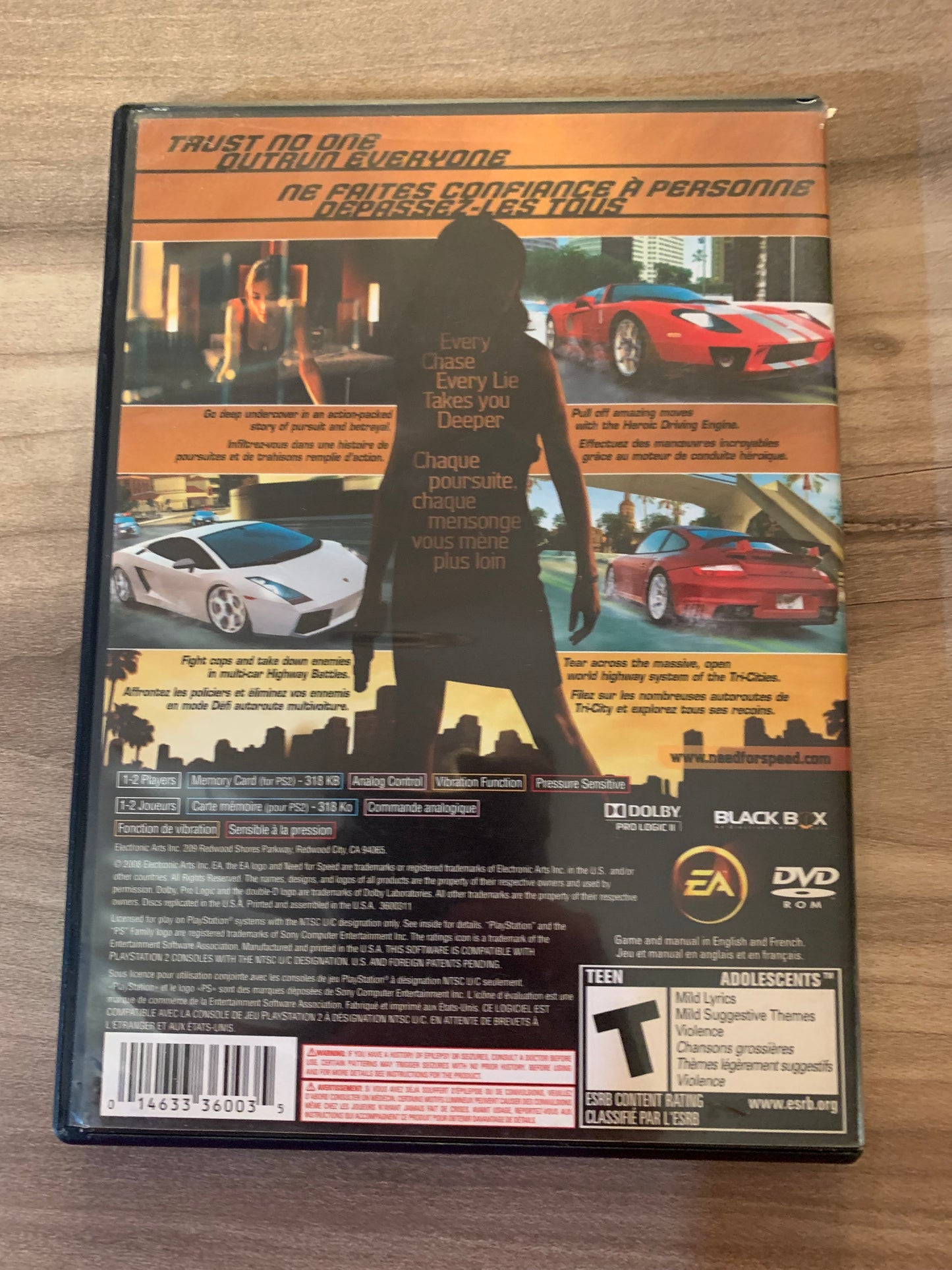 SONY PLAYSTATiON 2 [PS2] | NEED FOR SPEED UNDERCOVER