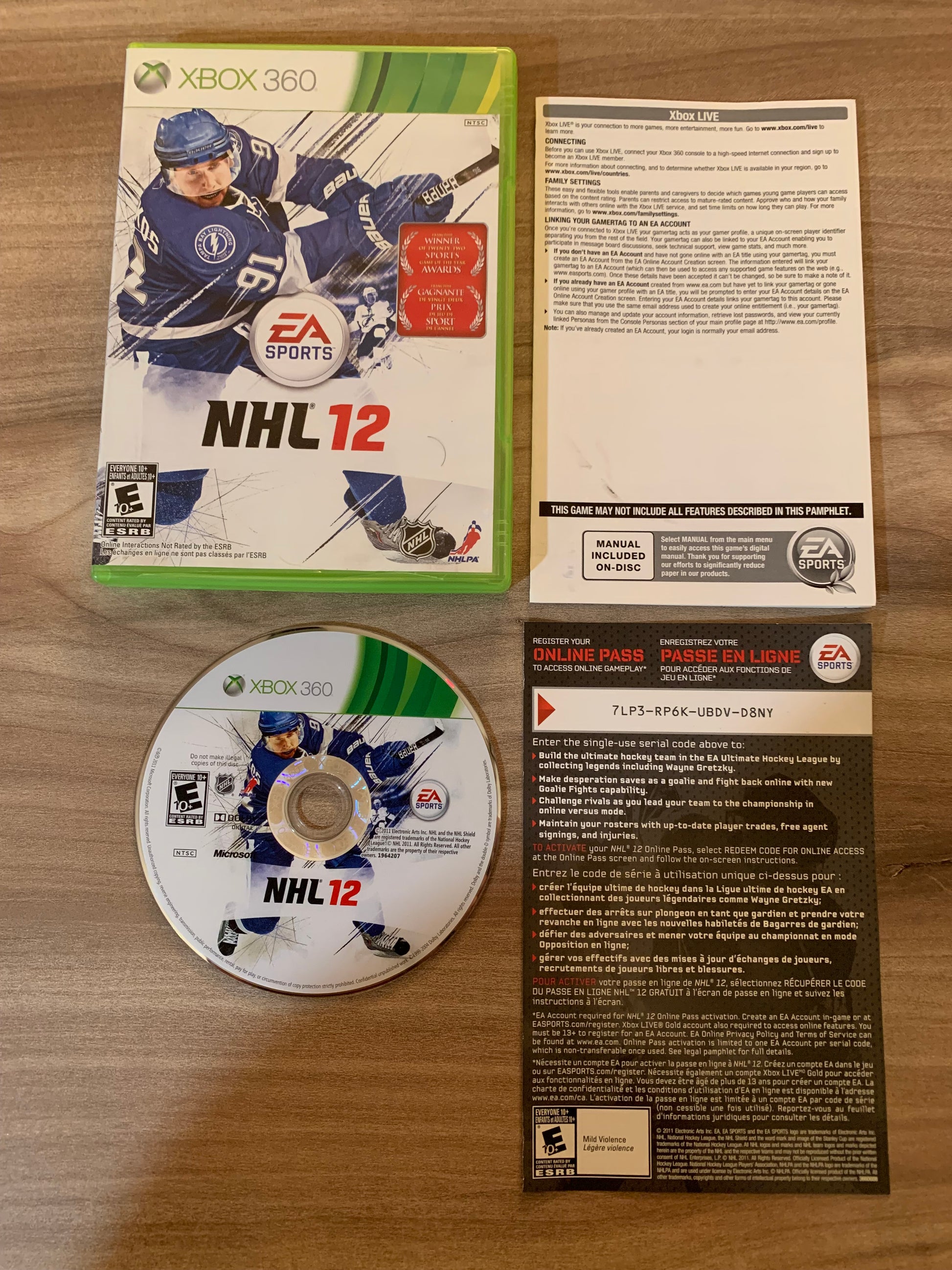 PiXEL-RETRO.COM : MICROSOFT XBOX 360 COMPLETE CIB BOX MANUAL GAME NTSC NHL 12