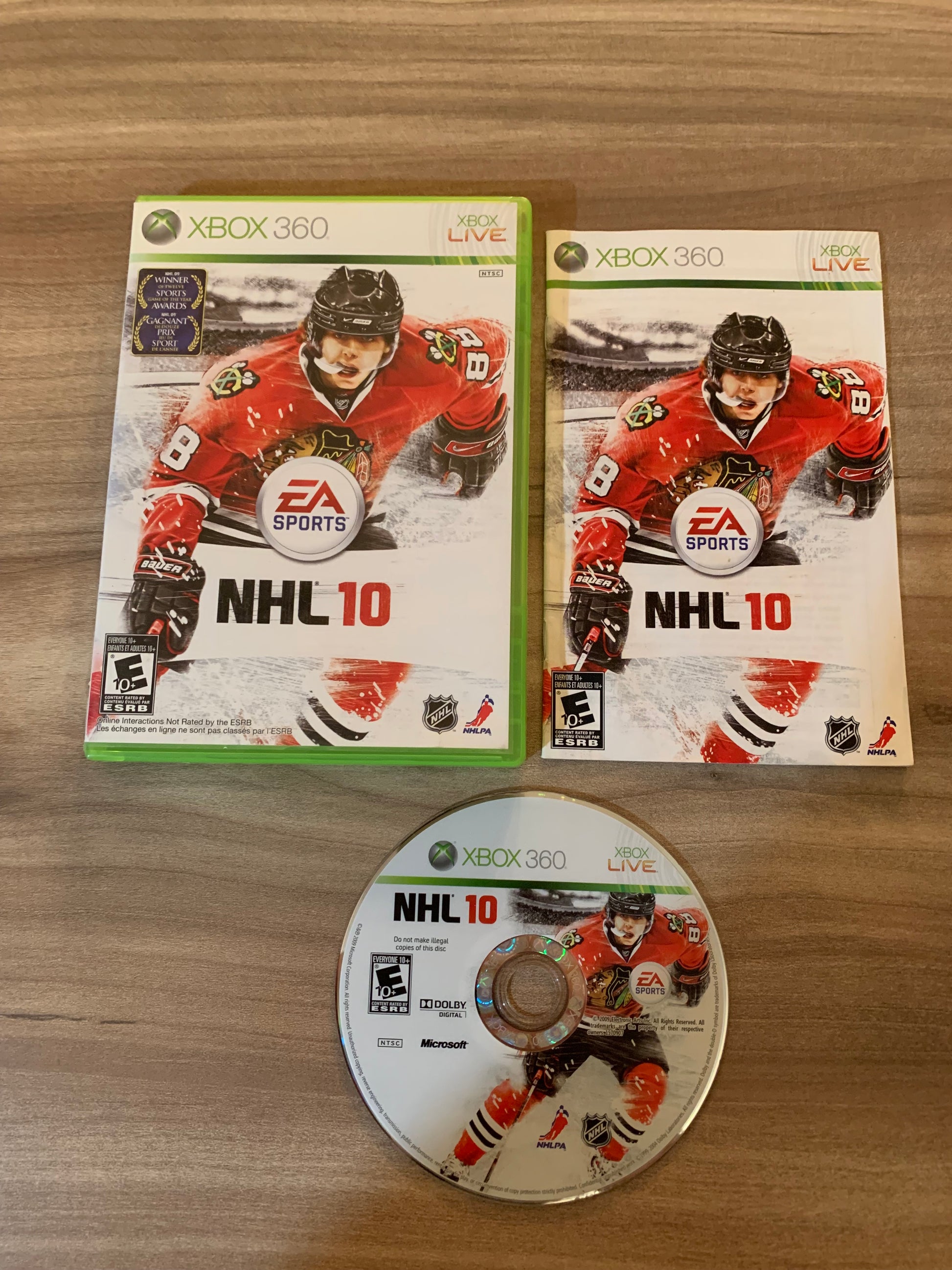 PiXEL-RETRO.COM : MICROSOFT XBOX 360 COMPLETE CIB BOX MANUAL GAME NTSC NHL 10