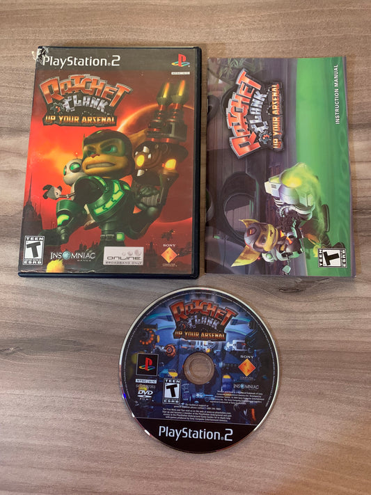 PiXEL-RETRO.COM : SONY PLAYSTATION 2 (PS2) COMPLET CIB BOX MANUAL GAME NTSC RATCHET CLANK UP YOUR ARSENAL