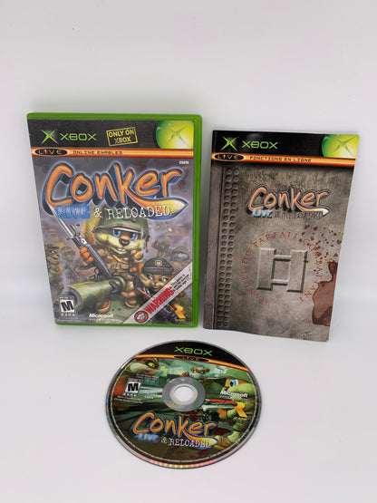 PiXEL-RETRO.COM : MICROSOFT XBOX COMPLETE CIB BOX MANUAL GAME NTSC CONKER LIVE & RELOADED