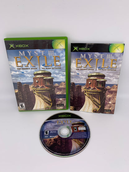 PiXEL-RETRO.COM : MICROSOFT XBOX COMPLETE CIB BOX MANUAL GAME NTSC MYST III EXILE THE PERFECT PLACE TO PLAN REVENGE