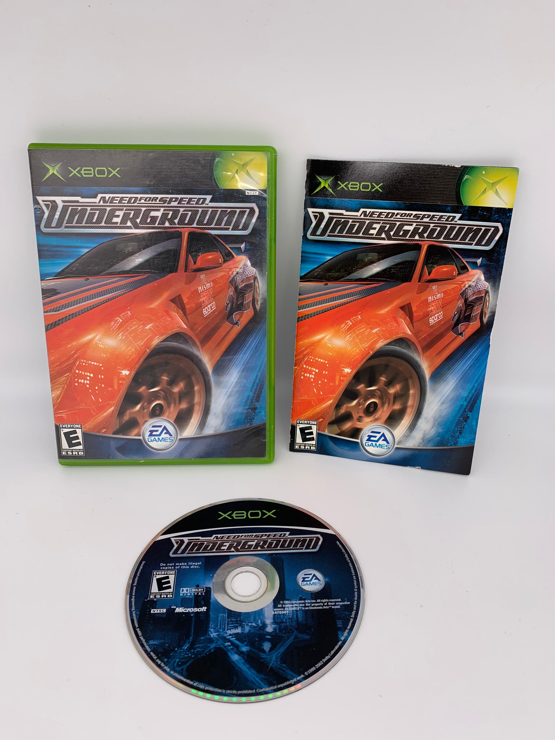 PiXEL-RETRO.COM : MICROSOFT XBOX COMPLETE CIB BOX MANUAL GAME NTSC NEED FOR SPEED UNDERGROUND