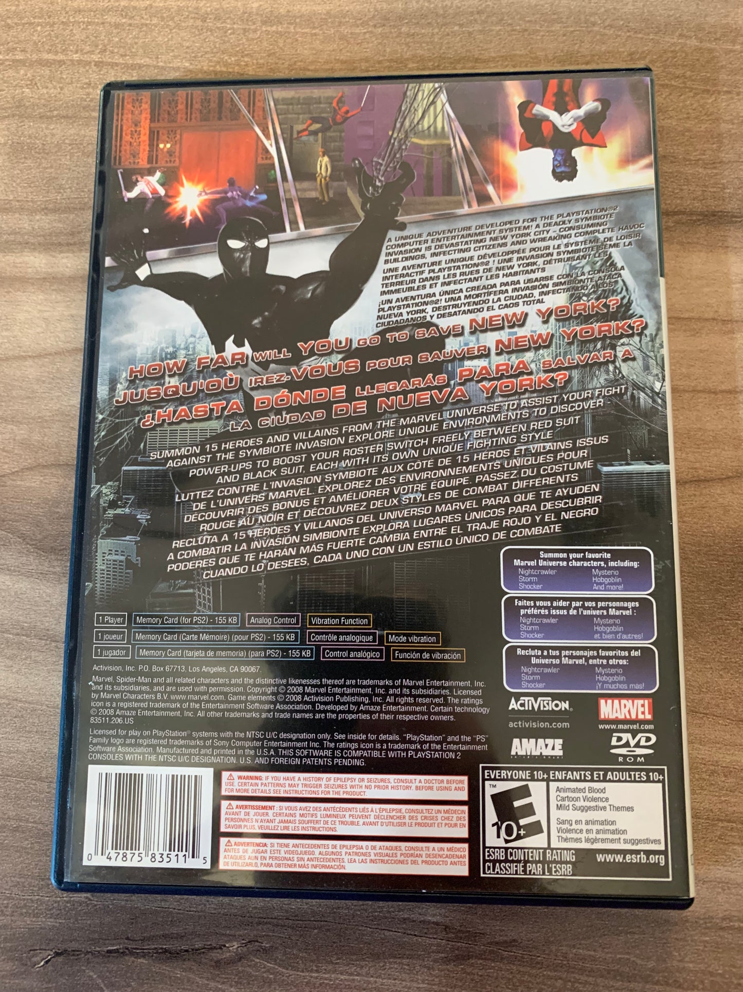 SONY PLAYSTATiON 2 [PS2] | SPiDER-MAN WEB OF SHADOWS AMAZiNG ALLiES EDiTiON